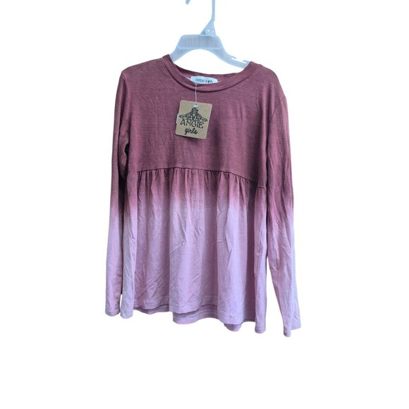 Angie Girls Long Sleeve Ombre Tunic Top S - Picture 1 of 5